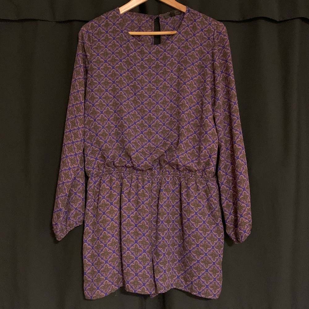 Lucca Couture purple patterned backless romper